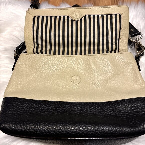 KATE SPADE Southport Ave Maria Leather Crossbody Bag Tan & Black With Care Book - Picture 4 of 14